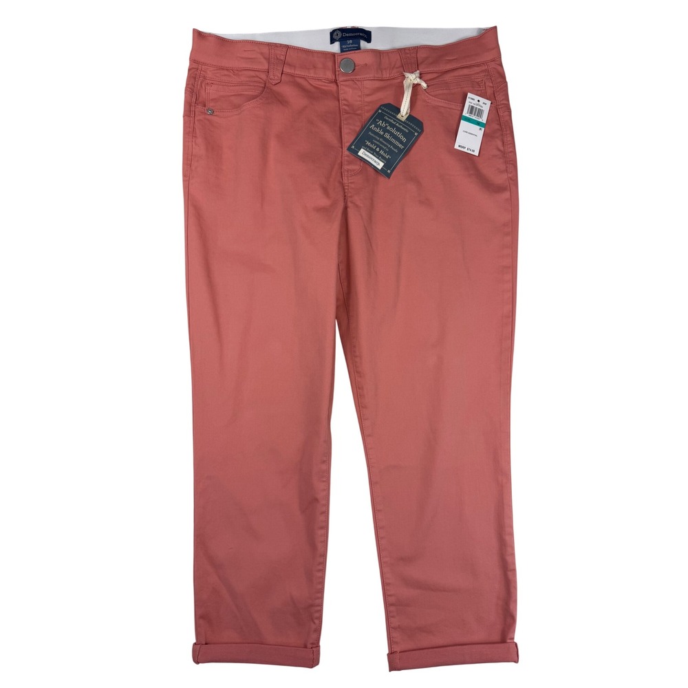 NWT Democracy Absolution Ankle Skimmer Pants Womens 16 Clay Rose Plus Size